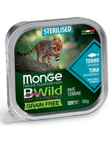 monge cat 100gr bwild sterilised tonno/ortaggi
