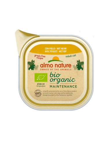 almo cat biorganic pate' vaschetta 85gr pollo 451