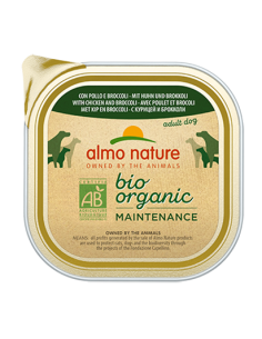 almo dog biorganic pate' vaschetta 300gr con pollo broccoli 332 off sb