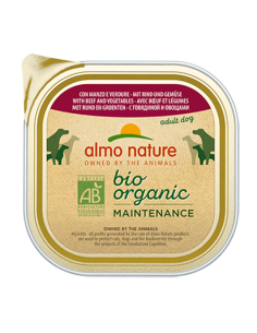 almo dog biorganic pate' vaschetta 300gr con manzo verdure 331