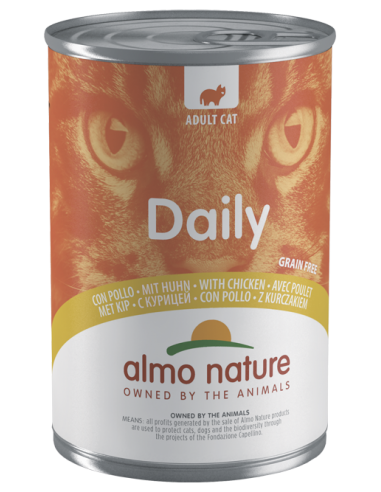 almo cat daily barattolo 400gr pollo 165