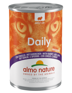 almo cat daily barattolo 400gr coniglio 160
