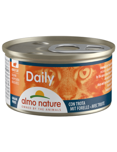 almo cat daily lattina 85gr dadini con trota 151
