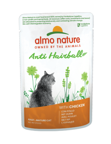 almo cat functional busta 70gr anti-hairball con pollo 5293