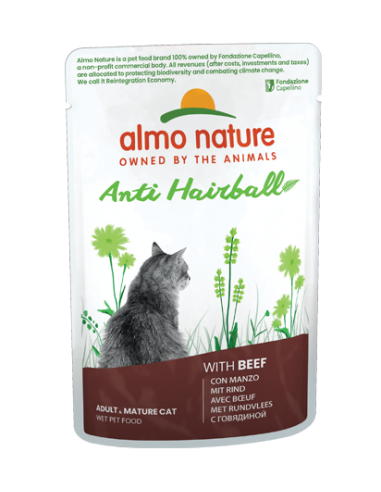 almo cat functional busta 70gr anti-hairball con manzo 5292