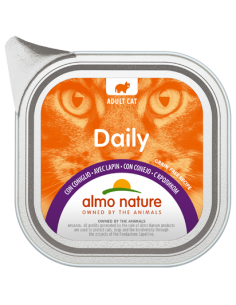 almo cat daily vaschetta 100gr pate' pate' coniglio 355 off zg 0,59