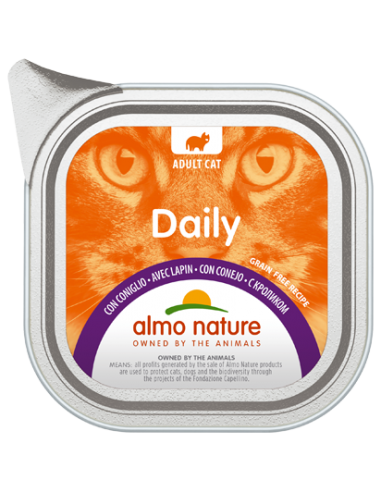 almo cat daily vaschetta 100gr pate' pate' coniglio 355 off zg 0,59