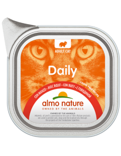 almo cat daily vaschetta 100gr pate' con manzo 350 off zg 0,59