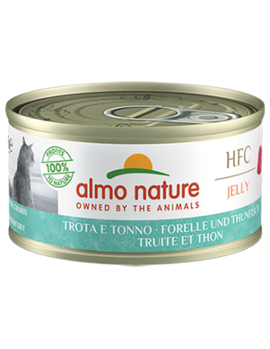 almo cat hfc jelly lattina 70gr trota e tonno 5036h