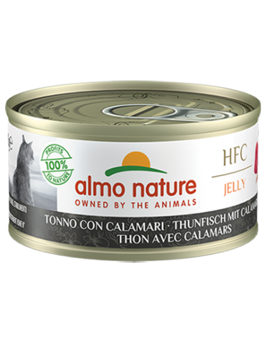 almo cat hfc jelly lattina 70gr tonno e calamari 5019h