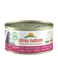 almo cat hfc natural made in italy lattina 70gr prosciutto con tacchino 5472h