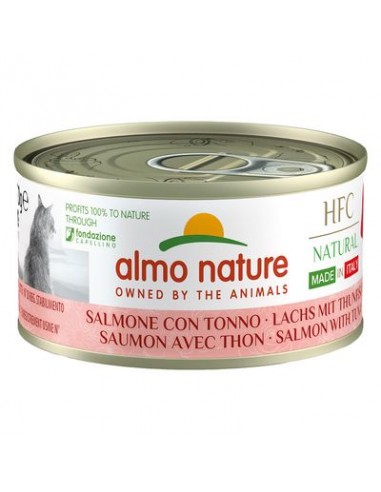 almo cat hfc natural made in italy limited edition lattina 70gr salmone con tonno 5485h