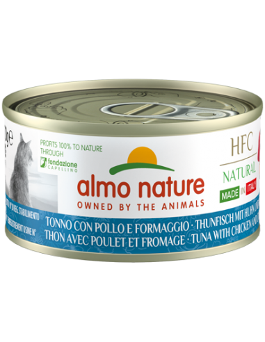 almo cat hfc natural made in italy limited edition lattina 70gr tonno con pollo e formaggio 5482h