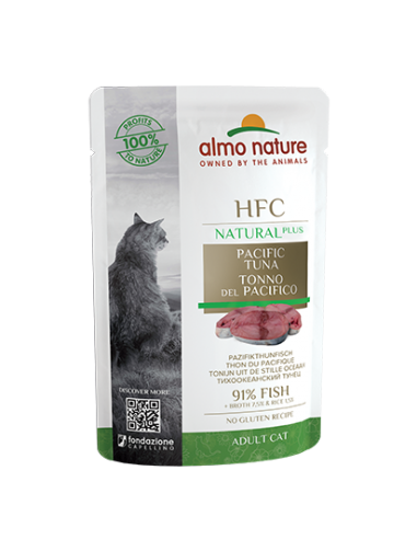 almo cat hfc natural plus busta 55gr tonno del pacifico 4702