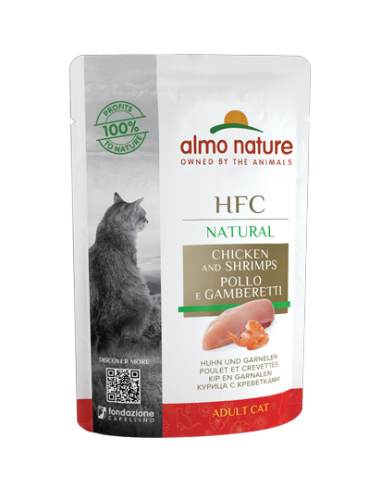 almo cat hfc natural busta 55gr pollo gamberetti 5802