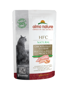 almo cat hfc natural busta 55gr filetto di pollo e prosciutto 5825