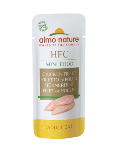 almo cat snack green label hfc mini food 3gr filetto di pollo 500