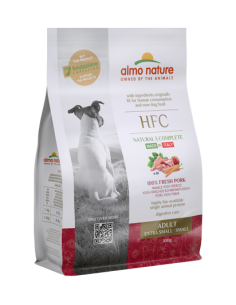 almo dog hfc natural 300gr adult xs-s maiale