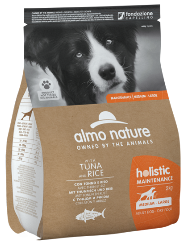 almo dog holistic disidratato m/l 2kg adult maintenance tonno riso 6922