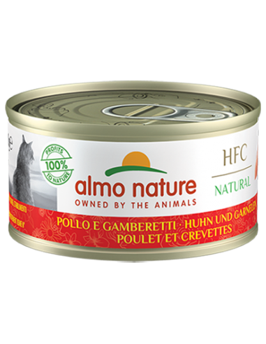 almo cat hfc natural lattina 150gr pollo e gamberetti 5124h