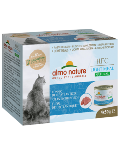 almo cat hfc light meal natural megapack lattina 4x50gr tonno dell'atlantico 550mega