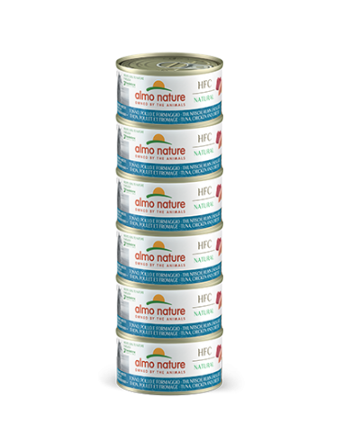 almo cat nature megapack lattina 6x70gr tonno pollo e formaggio 5080hmega off