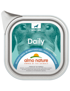 almo dog daily pate' vaschetta 100gr merluzzo e fagiolini 224