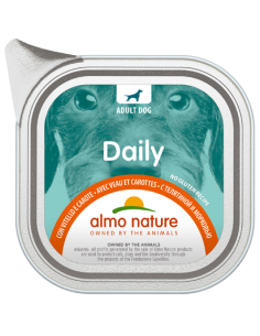 almo dog daily pate' vaschetta 100gr vitello e carote 222