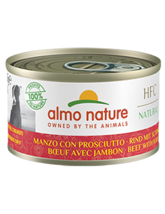 almo dog hfc natural lattina 95gr manzo con prosciutto 5545