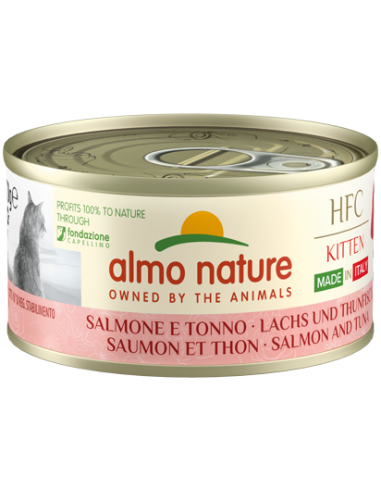 almo cat hfc complete made in italy lattina 70gr kitten salmone e tonno 5900h