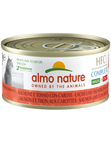 almo cat hfc complete made in italy lattina 70gr salmone e tonno con carote 5911h