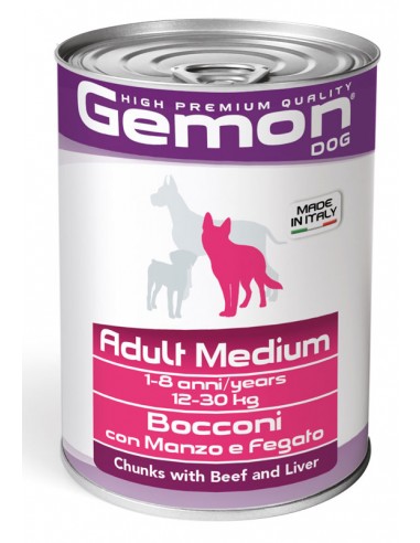 gemon dog bocconi 415gr medium manzo fegato