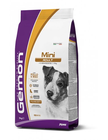 gemon hp dog 3kg mini adult pollo e riso