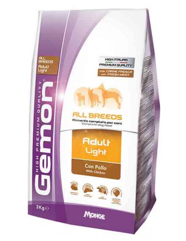 gemon hp speciality dog 3kg all breeds adult light con pollo