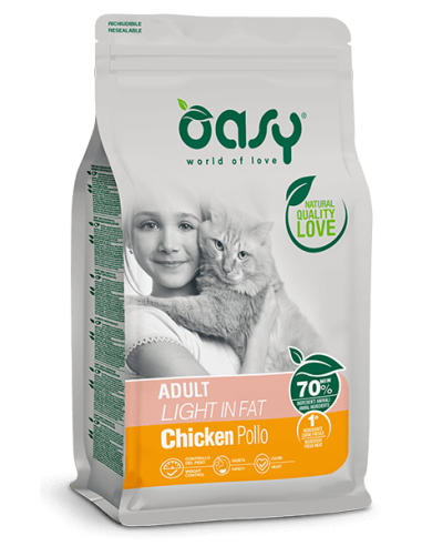 oasy dry cat 1,5kg adult light in fat 