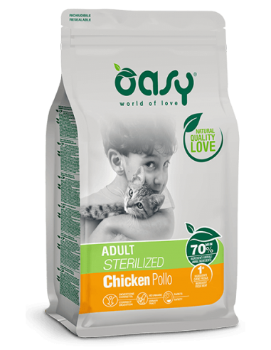 oasy dry cat 300gr adult sterilized pollo oadrcast0030a