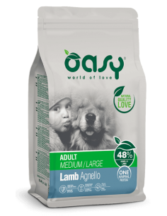 oasy dry dog 2,5kg adult medium/large monoproteico agnello oadodala0250a