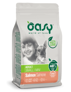 oasy dry dog 2,5kg adult small/mini monoproteico salmone oadodams0250a
