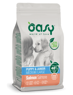 oasy dry dog 2,5kg puppy&junior medium/large monoproteico salmone oadodpls0250a