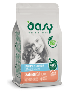 oasy dry dog puppy small/mini monoproteico salmone 800gr oadodpms0080a