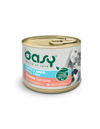 oasy wet dog 200gr monoproteico puppy small/mini salmone oawodpms0020