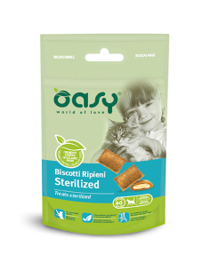 oasy snack cat biscotti ripieni sterilized 60gr oascbrst0060