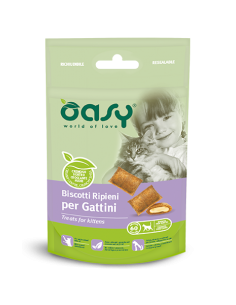 oasy snack cat biscotti ripieni per gattini 60gr oascbrkn0060