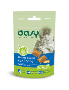 oasy snack cat biscotti ripieni con tonno 60gr oascbrto0060