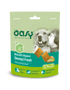 oasy snack dog biscotti dental fresh 70gr oasdbrde0070
