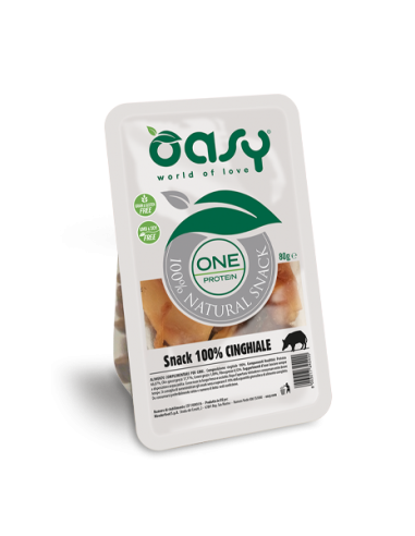 oasy snack dog one protein cinghiale 80gr oasdnsci0080