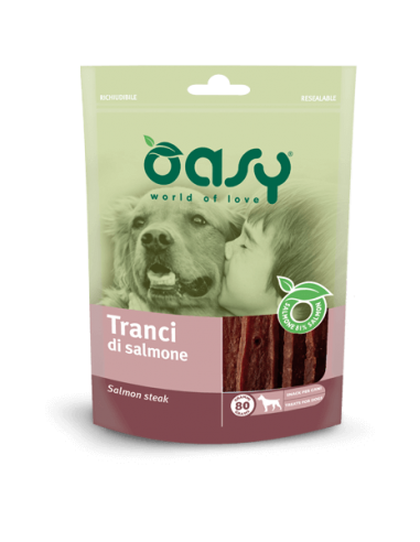 oasy snack dog tranci di salmone...