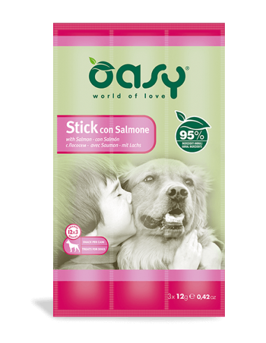 oasy snack dog stick con salmone 3pz x 12gr oasdstsa0036