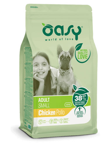 oasy dry dog 3kg adult small pollo...