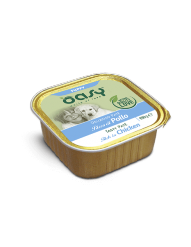 oasy wet dog 150gr delizioso pate' puppy&junior pollo oawpdppv0015